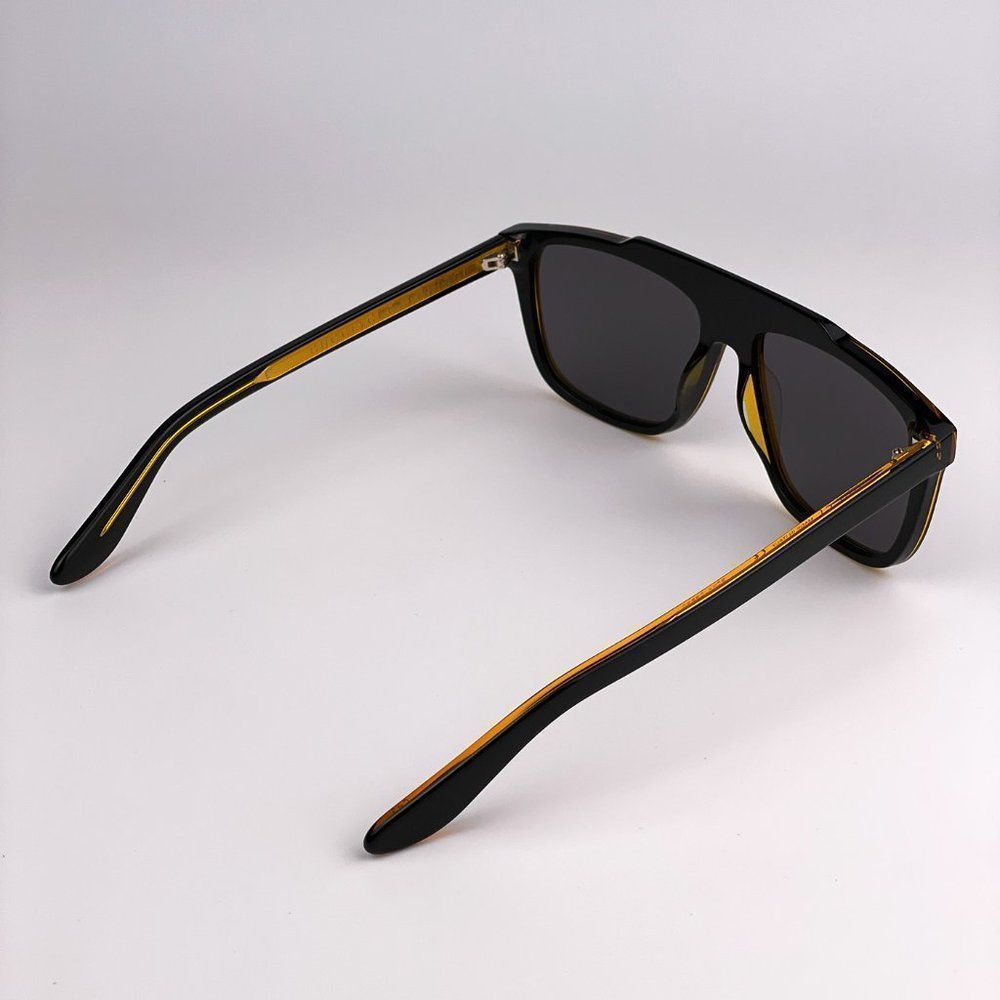 GUCCI GG1039S 001 Sunglasses Aviator Black Yellow Men - Picture 12 of 13